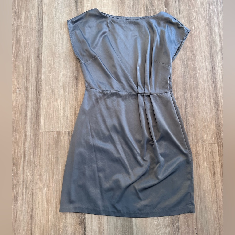 Gray Satin Dress